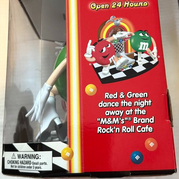 M&M's ROCK'N ROLL CAFE DISPENSER Candy M&M Red & Green Characters Minty! 1st ed. - Picture 6 of 13